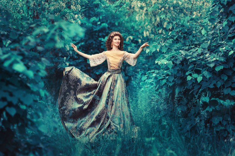 арт, художественный, сказочный, цвет, картина, девушка, барокко ***photo preview