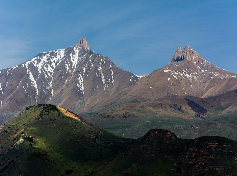 природа, пейзаж, горы, кавказ, природа россии, дикая природа, закат, свет, облака, вечер, весна, ***photo preview