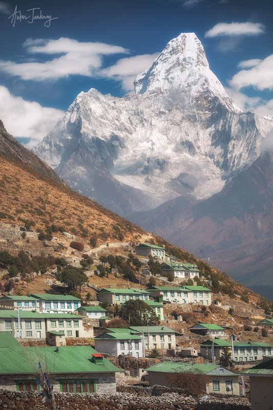 Nepal, Himalayas, trek, trekking, mountains, snow, Ama Dablam, landscape, travel, peak, mount, Khumjung, Sagarmatha, Everest, village, khumbu,  Непал, Гималаи, горы, трек, треккинг, снег, пейзаж, путешествия, Ама Даблам, Кхумбу, гора, пик, вершина, Сагарм СЕРДЦЕ КХУМБУ photo preview