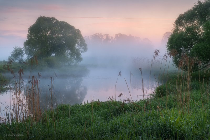 пейзаж, рассвет, весна,туман Майское утро, река Вязьма...photo preview