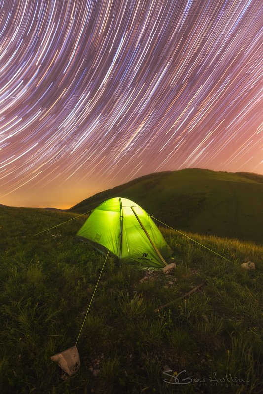 Маркхотский Хребет, Краснодарский край, кубань, палатка, треки, ночной пейзаж, туризм, звезды, звёзды Крутятся мысли, не уснутьphoto preview