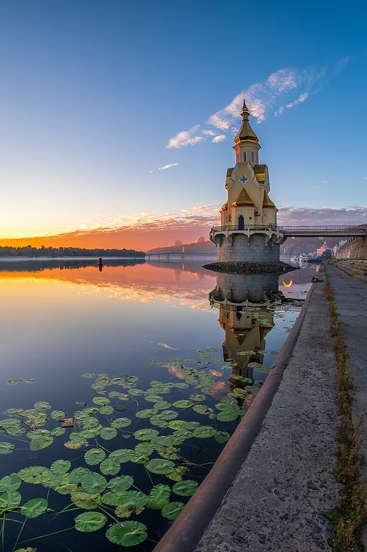 sunrise dawn landscape Рассвет над Днепромphoto preview