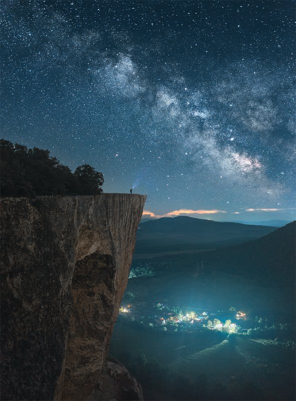 крым, качи-кальон, ночной пейзаж, млечный путь, пейзаж Качи-Кальонphoto preview