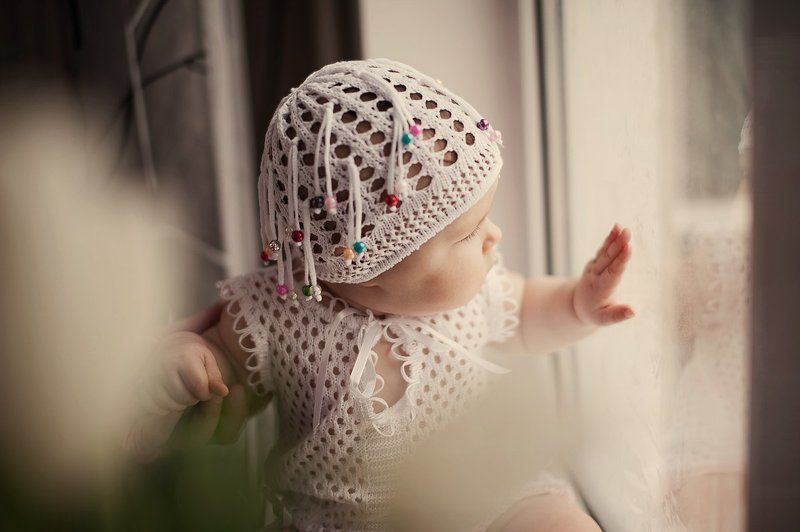 ребенок, утро, окно, свет Доброе утро мир!photo preview