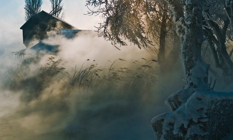 город, парк, зима река кубань ПАРКОВАЯ ЗАРИСОВКАphoto preview