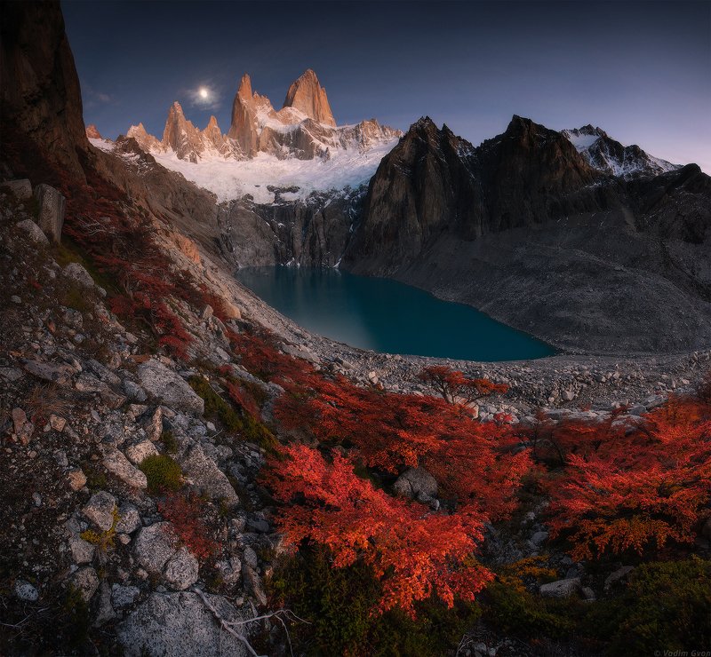 патагония, фицрой, patagonia, fitzroy Между солнцем и лунойphoto preview