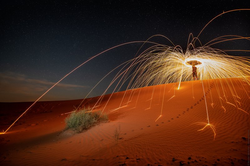 morocco, марокко, africa, африка, sahara, сахара, desert, пустыня, night, ночь, nightscape, landscape, пейзаж, stars, звезды, travel, тревел, пламя, огонь, фаир, fire Пламя Сахары / Flame of Saharaphoto preview