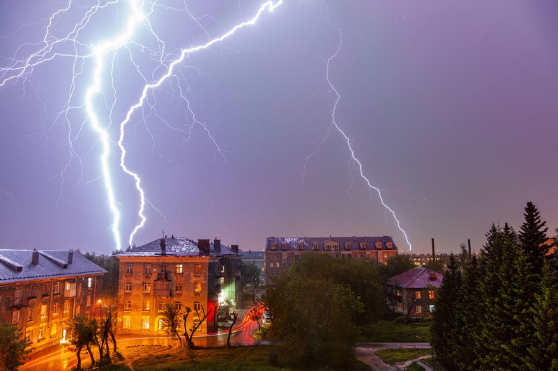 ночь, гроза, лысьва, пермский край Грозы в Лысьвеphoto preview