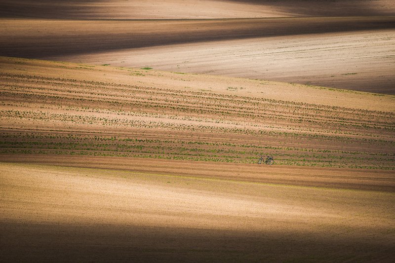south moravia, czech, fields, spring, bike Moravian impressionsphoto preview