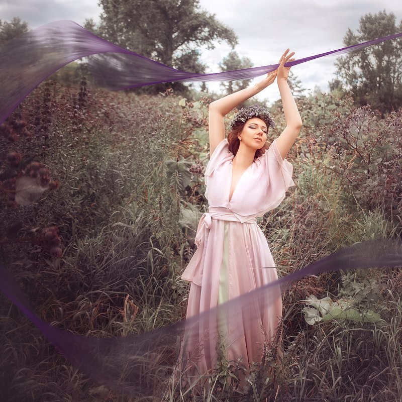 девушка, портрет, лето, фиолетовый, природа, girl, portrait, purple, summer, outdoor, nature photo preview