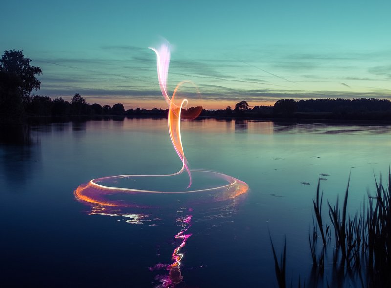 lightpainting, lightart, longexposure, nightphotography, light, night, lightblade Gentle shoots of light.photo preview