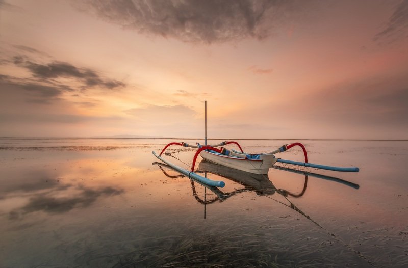 Бали, рассвет, лодка Рассветphoto preview