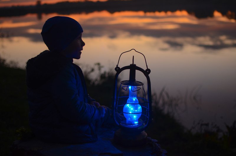 вечер, ночь, закат, очень, ребенок, сказка Сказочный вечерphoto preview