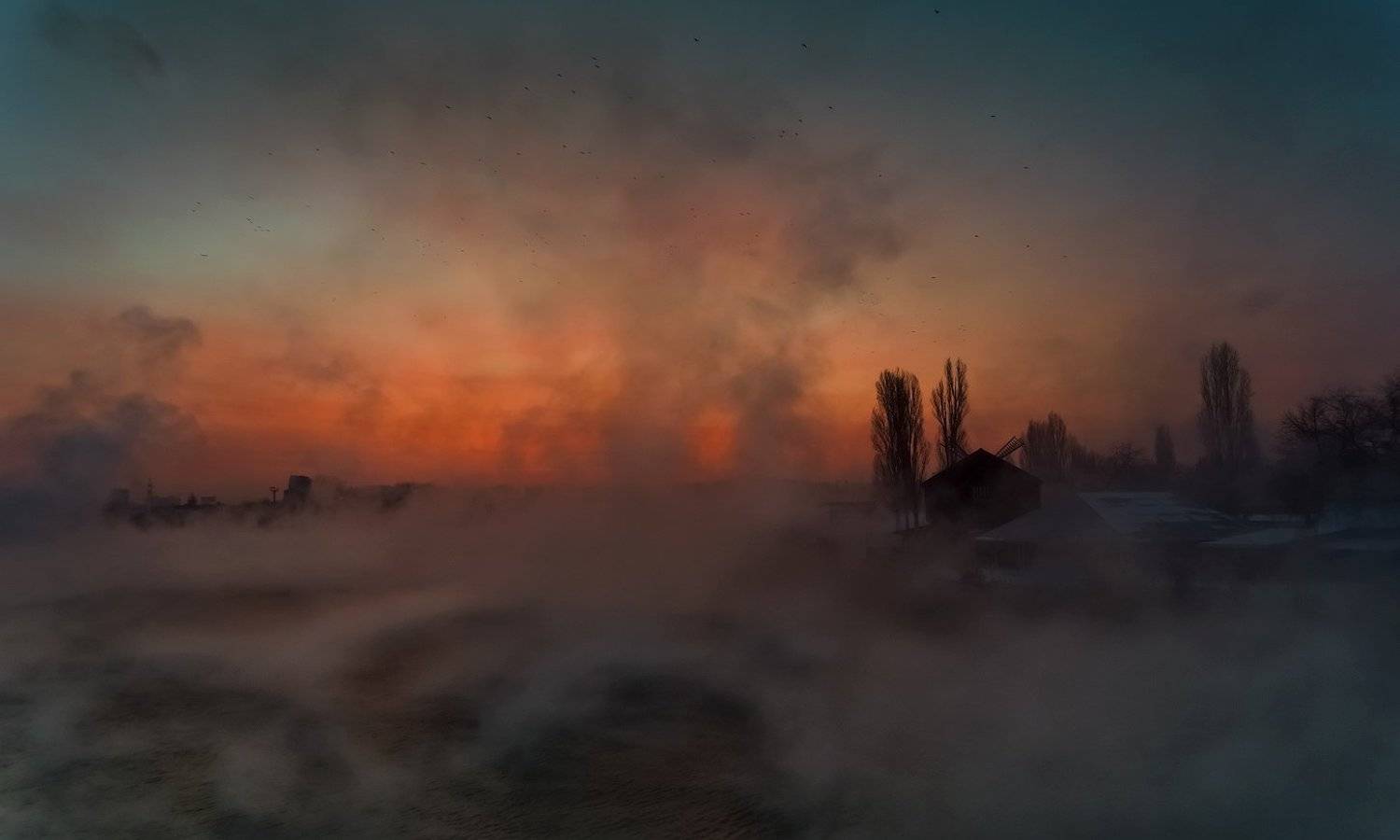 город, парк, зима река кубань, ФЁДОР