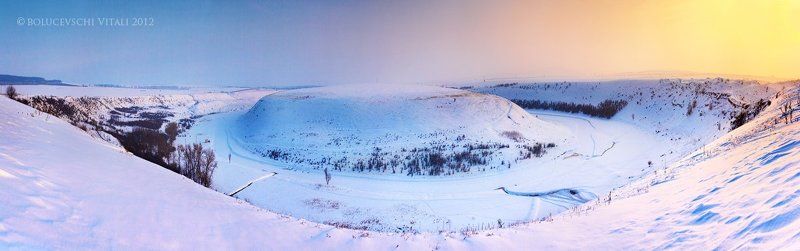молдова, пейзаж, bolucevschi Зимняя долинаphoto preview