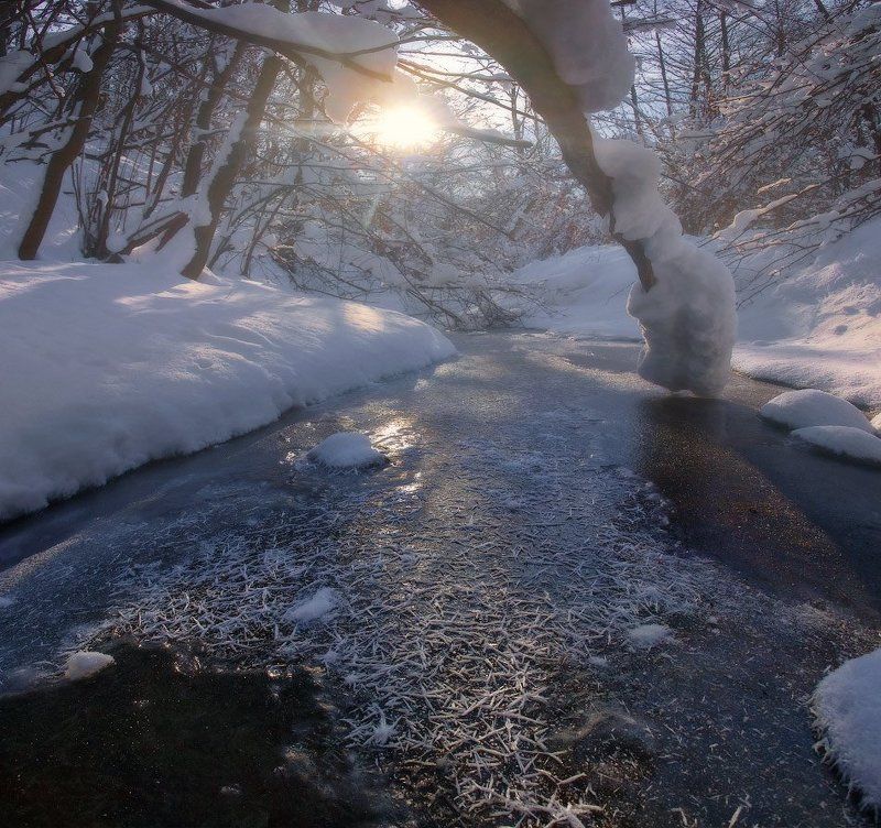 Прогулка вдоль зимней рекиphoto preview