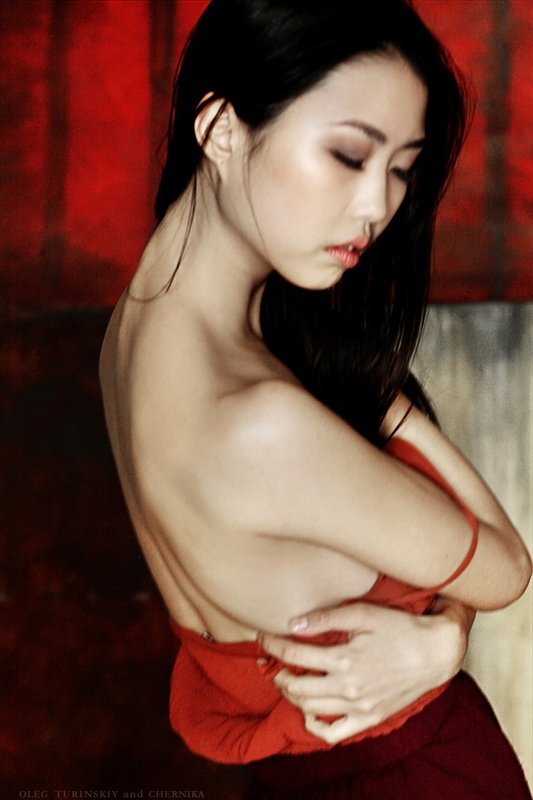 девушка кожа шея волосы модель линии Кёнphoto preview