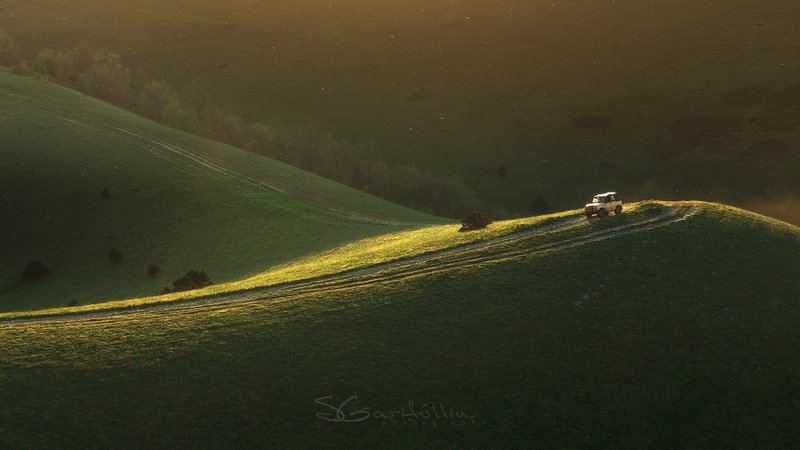 Краснодарский край, джип, машина, автомобиль, Маркхотский хребет, Россия, пейзаж По линии светаphoto preview