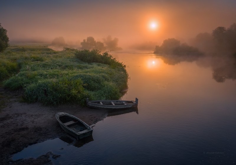 угра,рассвет,утро,пейзаж В объятьях тумана...photo preview