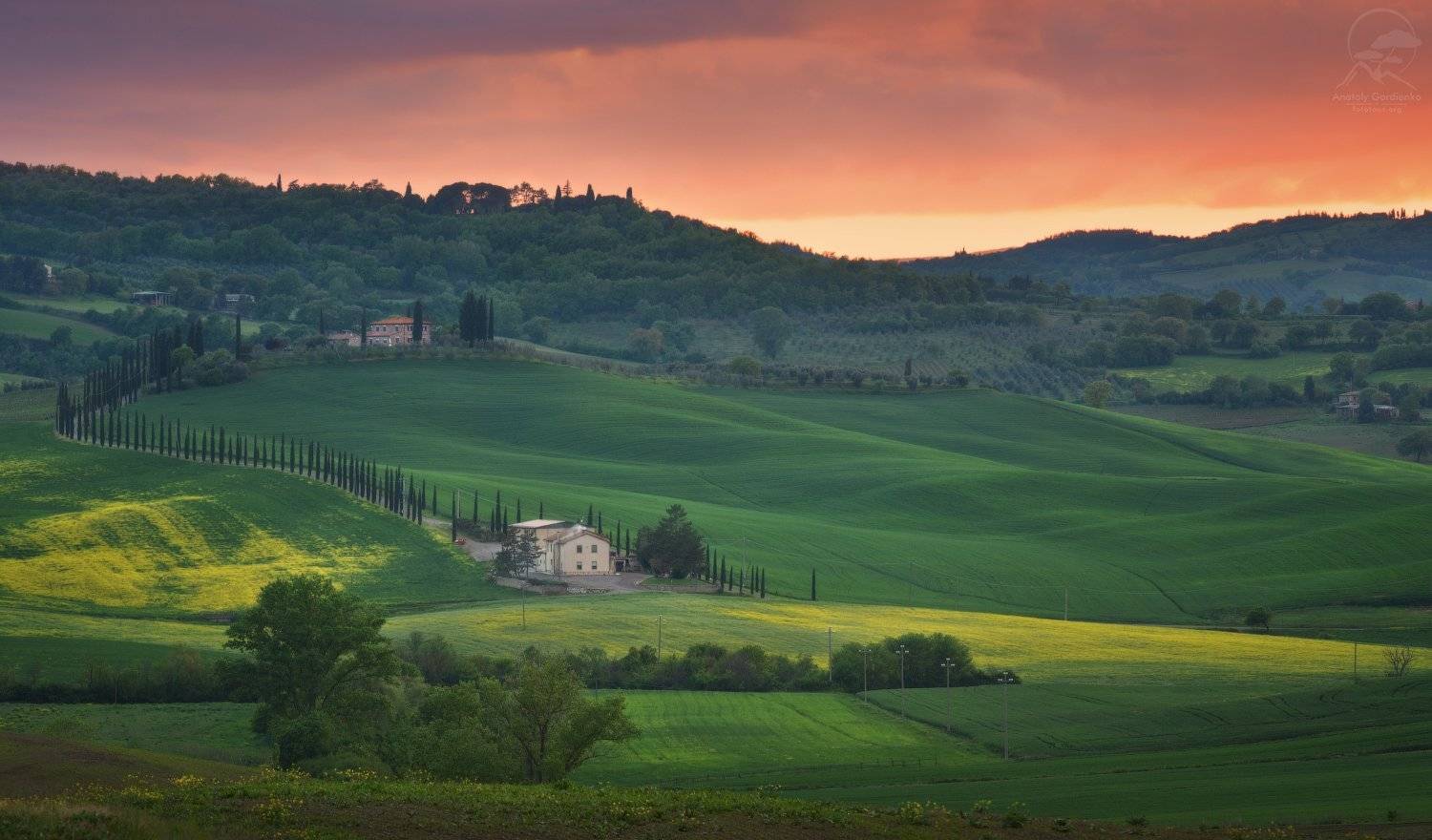 Тосканские закаты. Автор: Анатолий Гордиенко пейзаж, природа, тоскана, италия, Анатолий Гордиенко