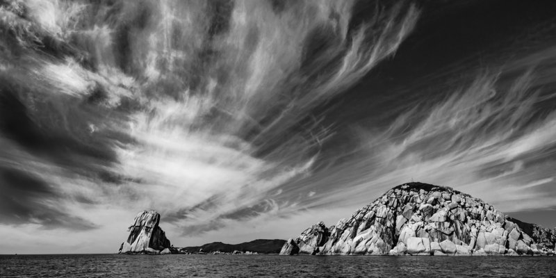 #черно-белое #пейзаж #небо #море #острова # облака После шторма.photo preview