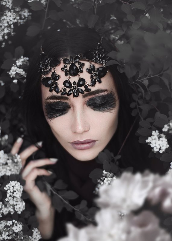 портрет, образ, макияж, девушка, модель Dark Girlphoto preview