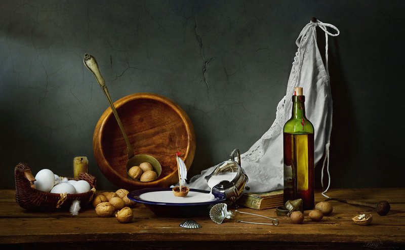 кораблик, перо, масло, фартук, яйца, молоко, кухня \