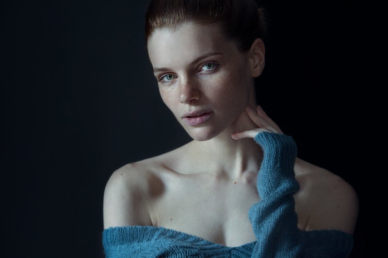 девушка, веснушки, портрет, модель, гламур, girl, popular, art, model, woman, beautiful, studio, freckles Викторияphoto preview