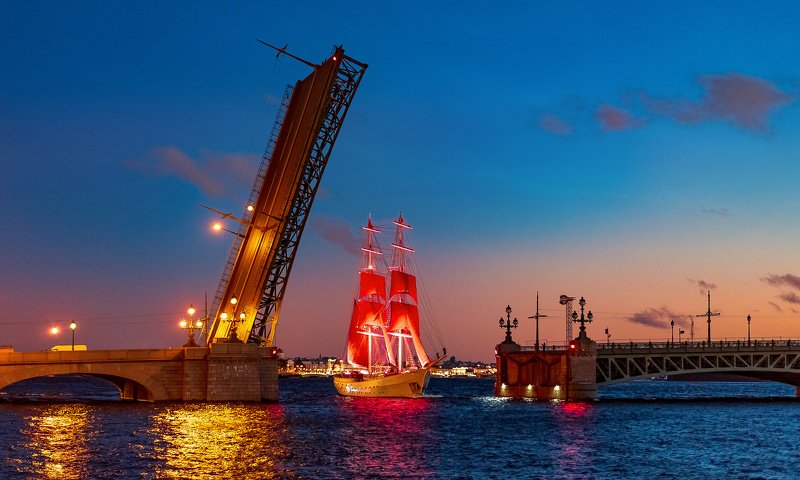 scarlet sails, st. petersburg, peter, st. petersburg, white nights, sunset, dawn, bridge, neva, summer, sailboat, brig, russia, алые паруса, санкт петербург, питер, спб, белые ночи, закат, рассвет, мост, нева, лето, парусник, бриг, россия ***photo preview