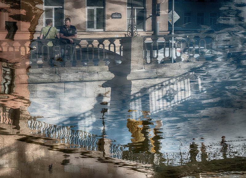 Санкт-Петербург, набережная, канал Грибоедова, отражения, тени Во власти отраженийphoto preview