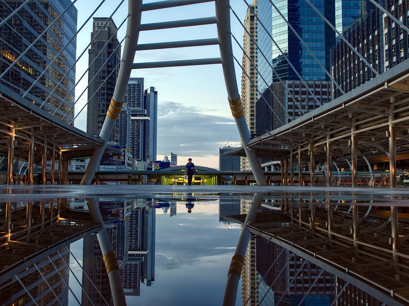 город, трэвел, утро, отражения, бангкок На работу.photo preview