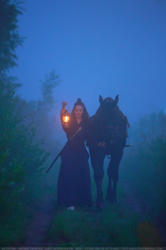 михаилсеменов, аквалайт, самурай, бусидо, девушка, катана, воин 武士道 (bushido)photo preview