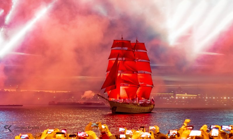 алые паруса, санкт петербург, питер, спб, белые ночи, закат, рассвет, мост, Нева, лето, парусник, бриг, россия, Scarlet, sails, St. Petersburg, Peter, white nights, sunset, dawn, bridge, Neva, summer, sailboat, brig, Russia, skrylov_official, skrylov ***photo preview
