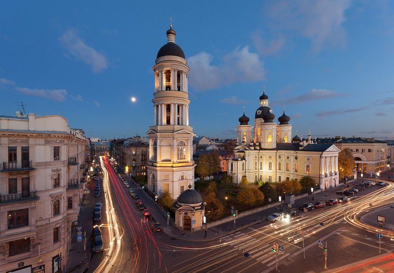 санкт-петербург, владимирский, собор, колокольная, улица, вечер Санкт-Петербург: Владимирский соборphoto preview