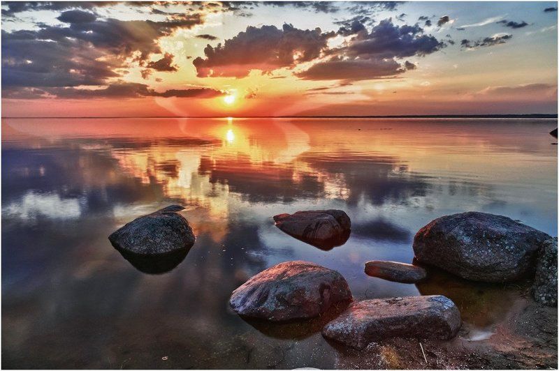 чудское, озеро, закат, hdr ***photo preview