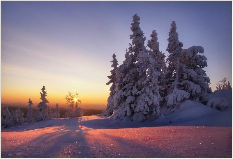 пейзаж, природа, урал, зима, горы, снег, рассвет В моих драгоценных снегахphoto preview