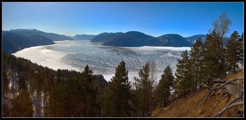 телецкое, озеро Телецкое во льду.photo preview