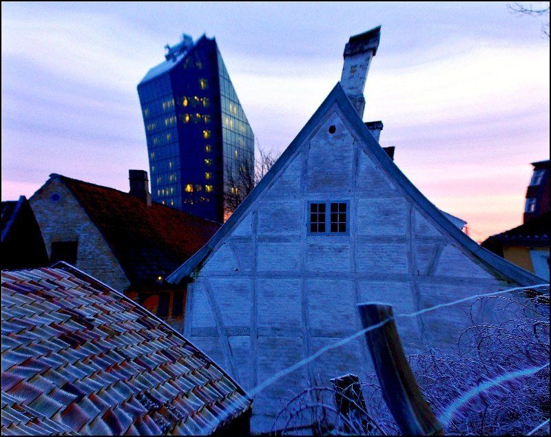 gamle by, старый город, дания, зима, вечер Gamle byphoto preview