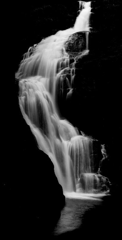 waterfall, black, water, mountains, karpacz, river Waterfall in total blackphoto preview