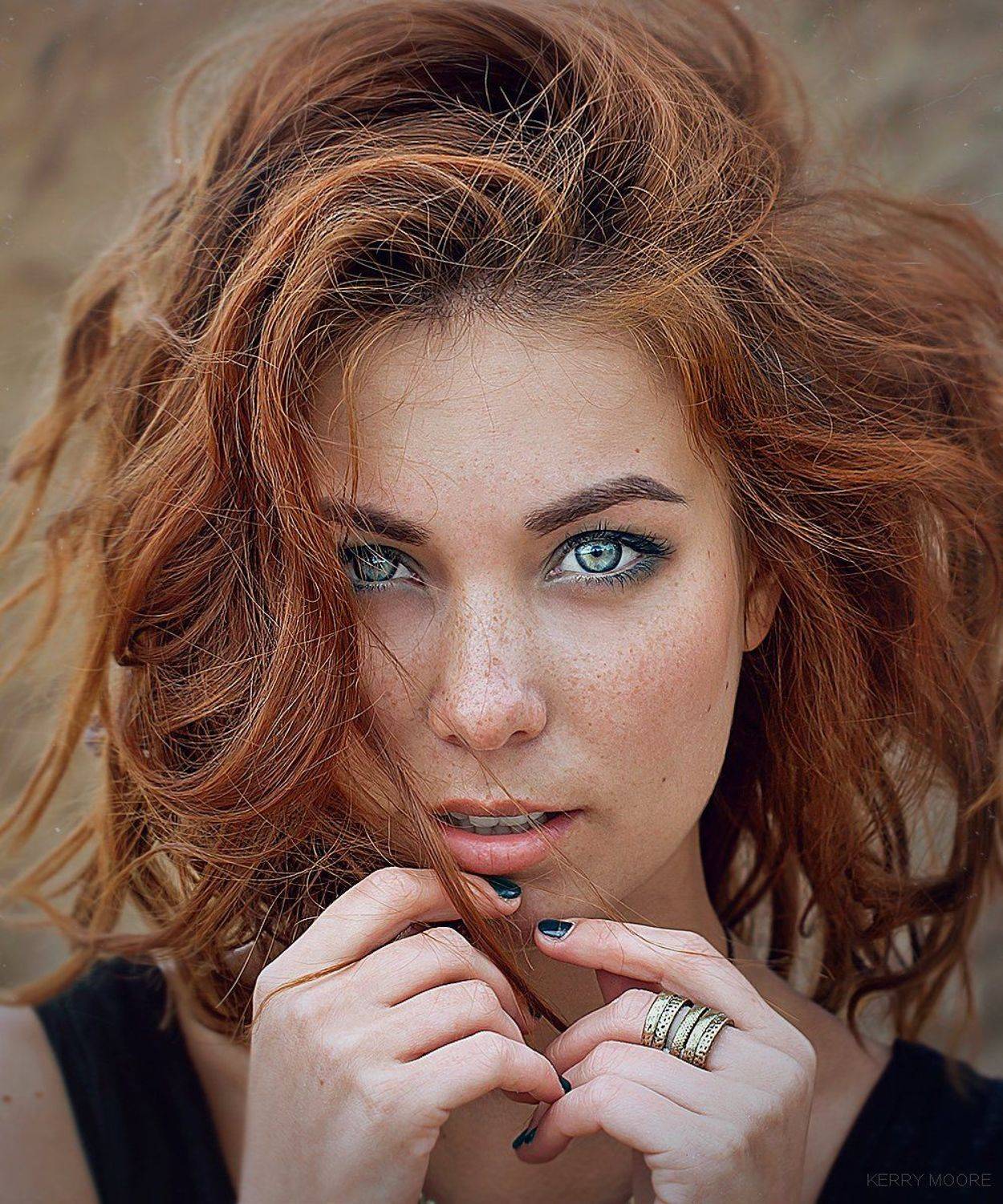 portrait, girl, beauty, freckles, dream,  портрет, Kerry Moore