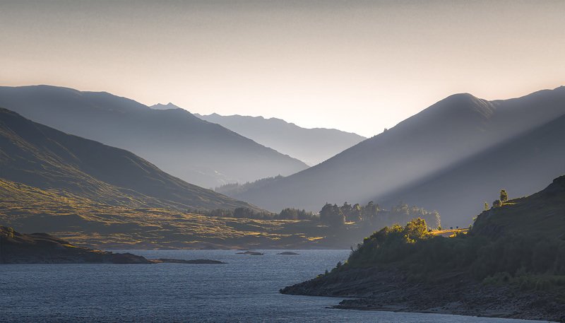 закат, горы, озеро, небо закатphoto preview