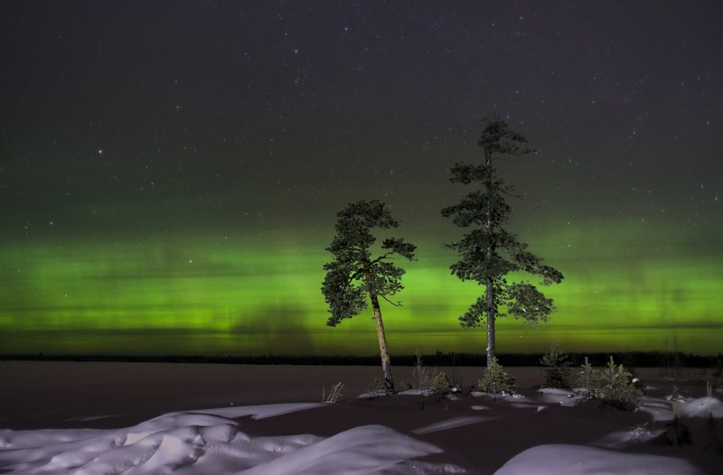 Северное сияние фото превью