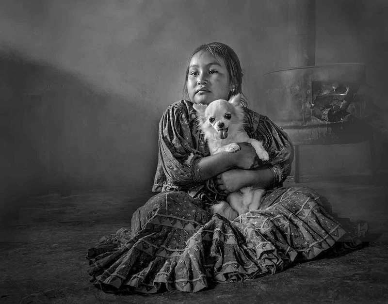girl,dog,stove,native, With my petphoto preview