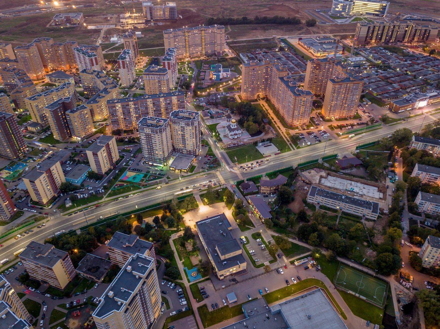 вечерний город, сумерки, городской пейзаж, иллюминация, дорога, кадрокоптер, dji, mavic pro, Павел