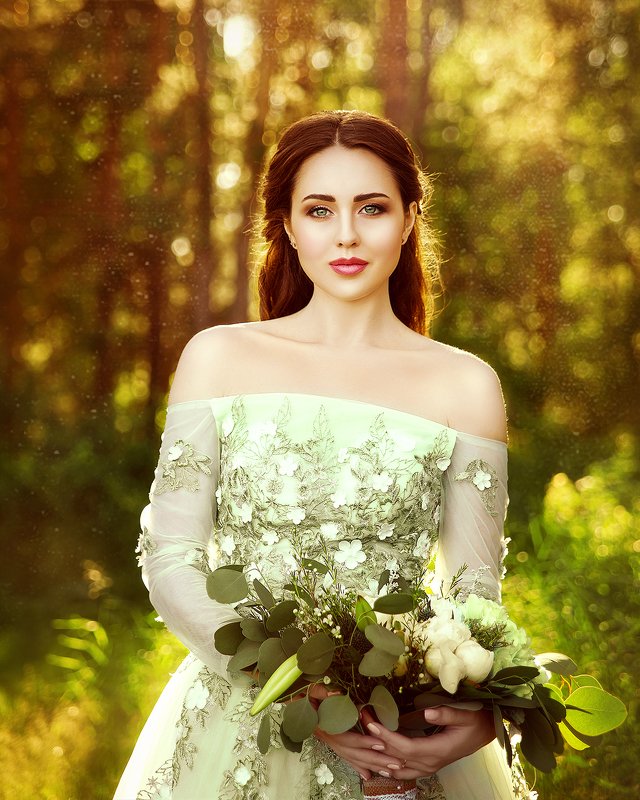 portrait, woman, sunset, summer, outdoor, yellow, девушка, портрет, закат, лето, природа, желтый, зеленый photo preview