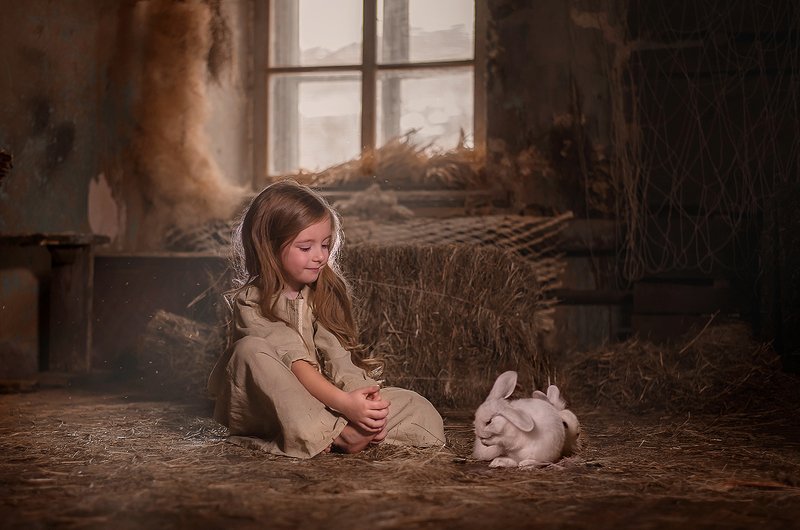 сено дети кролики Новые друзья/ New friendphoto preview