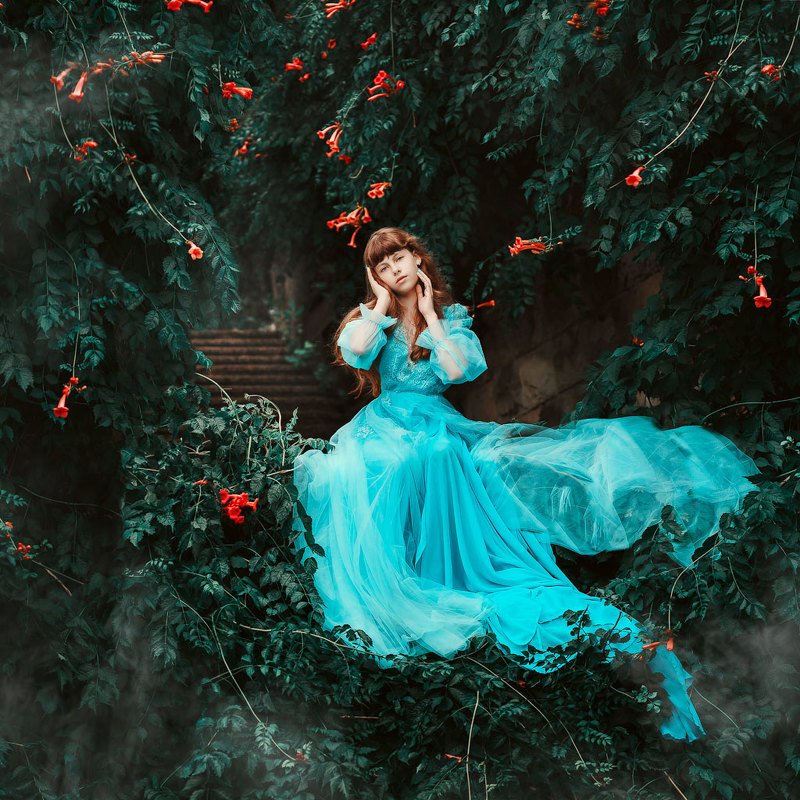 арт, художественный, сказочный, цвет, картина, девушка photo preview