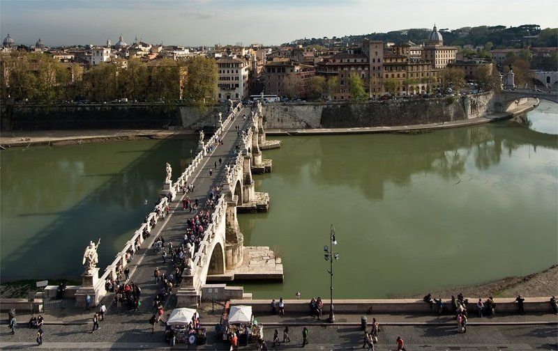 ангел, весна, италия, мост, рим Рим. Мост. Весеннее...photo preview