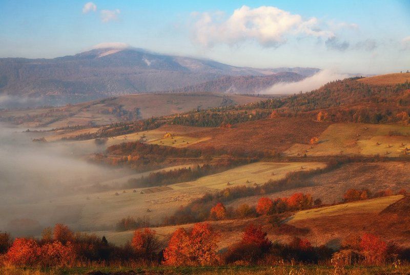 карпаты, осень ...Туманная страна... фото превью