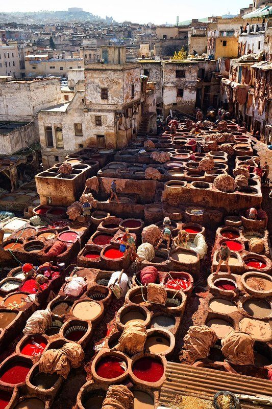марокко, фес, кожа Фес. Кожевенное производство.photo preview